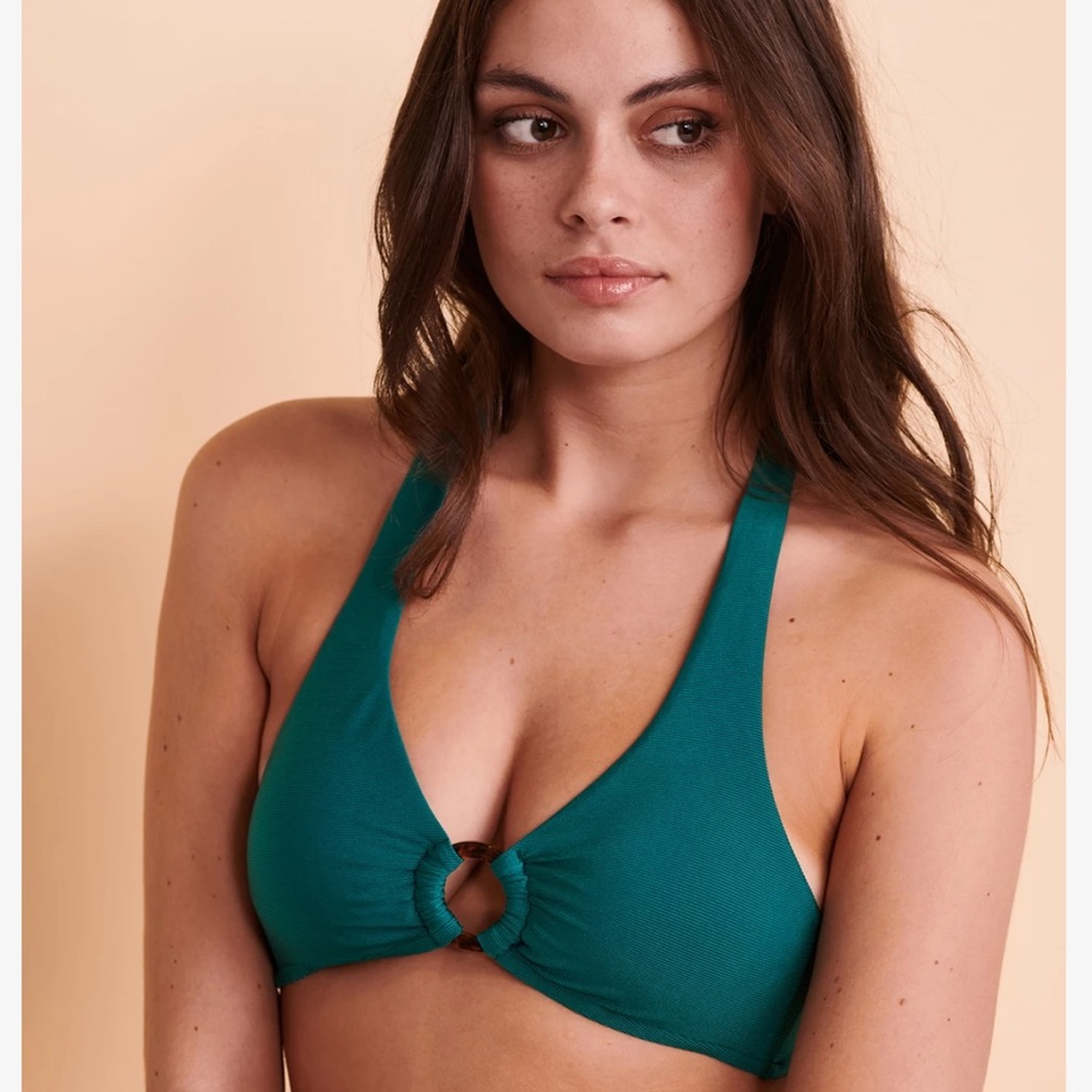 Underwire Bikini Swim Top in Forest Green from Old Navy, Size L-XL, 14-16👙